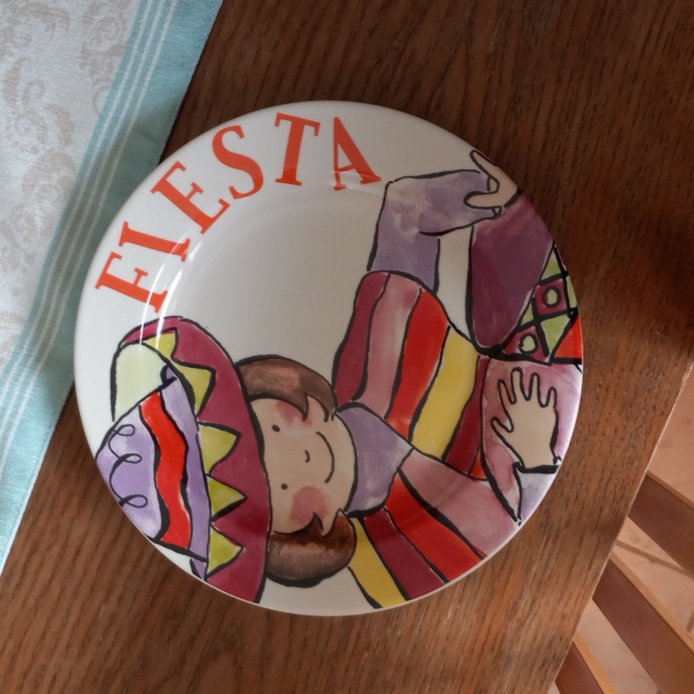 R Table Fiesta plate vintage